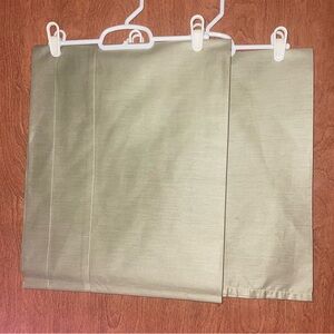 2 Window Valances Rod Pocket 70” x 14” Ea~ Solid Sage Green ~ NWOT Exc